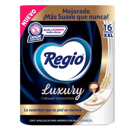 Papel Higiénico Regio Luxury Creamy Sensation 16 Rollos