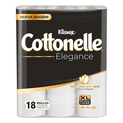 Papel Higiénico Kleenex Cottonelle Elegance 18 Rollos