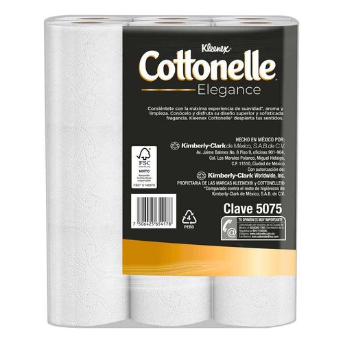 Papel Higiénico Kleenex Cottonelle Elegance 18 Rollos