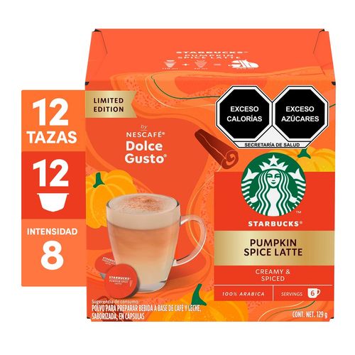 Cápsulas de Café Starbucks by Dolce Gusto Pumpkin Spice Latte 12 Cápsulas Cubo 129g