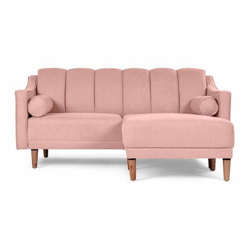 Sofá Cama + Taburete Makora Novella Palo de Rosa Velvet
