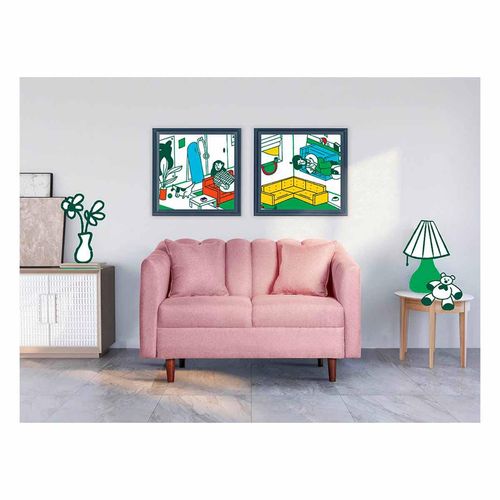 Sofa Love Seat Makora Jax Palo de Rosa Lino