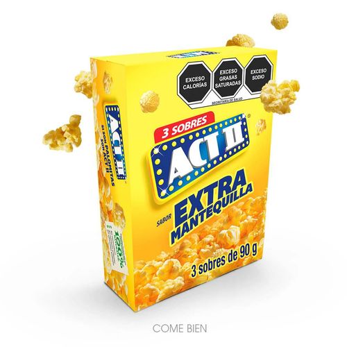 Palomitas ACT II para Microondas sabor Extra Mantequilla 270g