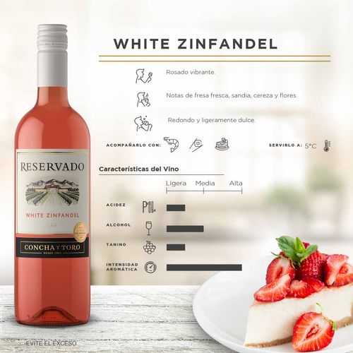 Vino Rosado Americano Reservado Zinfandel 750ml