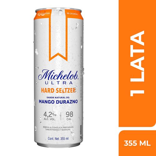 Bebida Michelob Hard Seltzer Mango Durazno 355ml