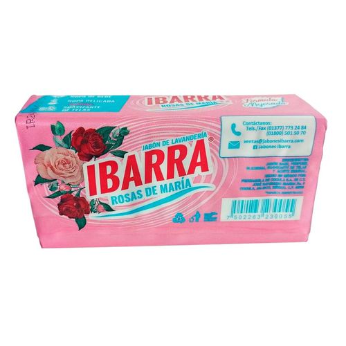 Jabón de Lavandería en Barra Ibarra Rosas de María 300g