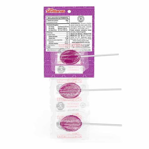 Paletas Las Sevillanas de caramelo 130g