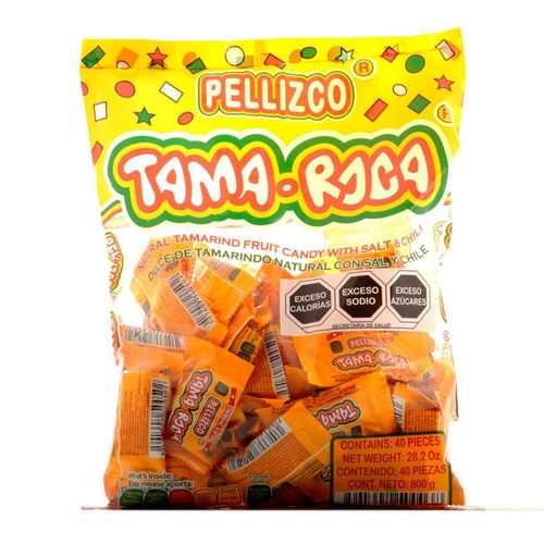 Dulce Tamaroca Tamarindo Natural Pellizco 40 Piezas 800g