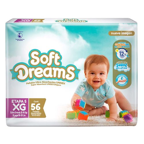 Pañales Soft Dreams ExtraEtapa 5 Grande 56 Piezas