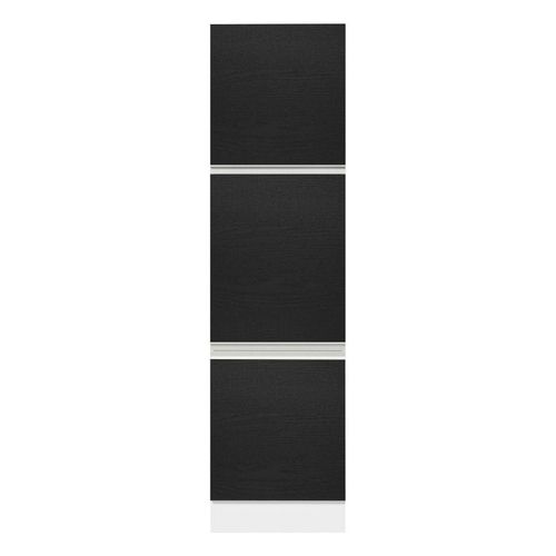 Paneleiro Madesa Glamy 60 cm 3 Puertas Branco Preto