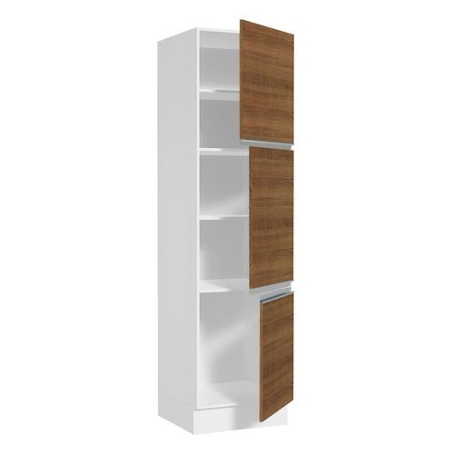 Paneleiro Madesa Glamy 60 cm 3 Puertas Branco Rustic