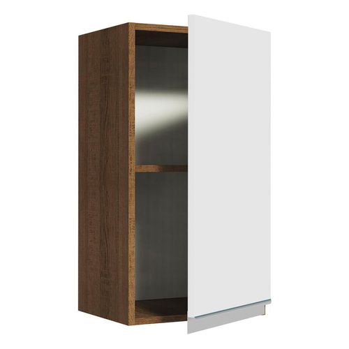 Armario Aéreo Madesa Glamy 35 cm 1 Porta Rustic Branco