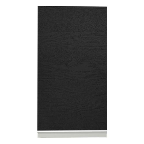 Armario Aéreo Madesa Glamy 35 cm 1 Porta Branco Preto