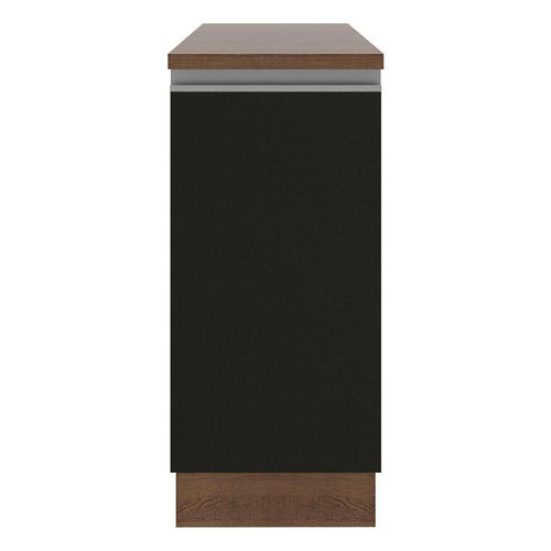 Mostrador Madesa Glamy 35 cm 1 Porta Rustic Preto