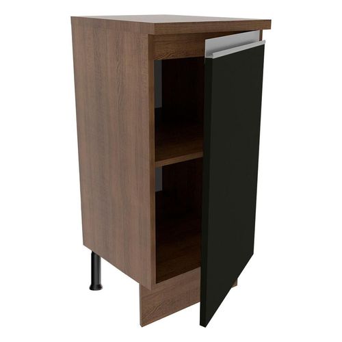 Mostrador Madesa Glamy 35 cm 1 Porta Rustic Preto