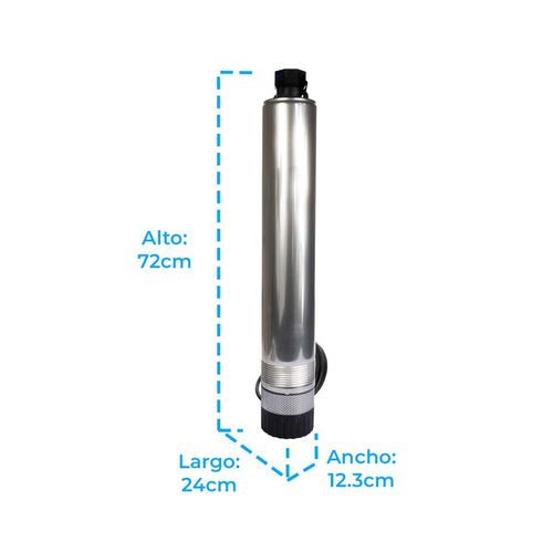 Bomba Hidráulica Sumergible Tipo Bala Dominator para Agua Limpia IUSA Pentair de 0.75 Caballos Color Plateado Modelo N3200160