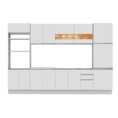 Armario de Cocina Completa 330cm Branco Olimpia Madesa 02