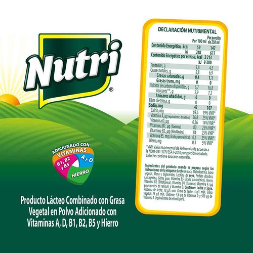 Producto Lácteo Combinado Nutri Entera Polvo 450g en Bolsa