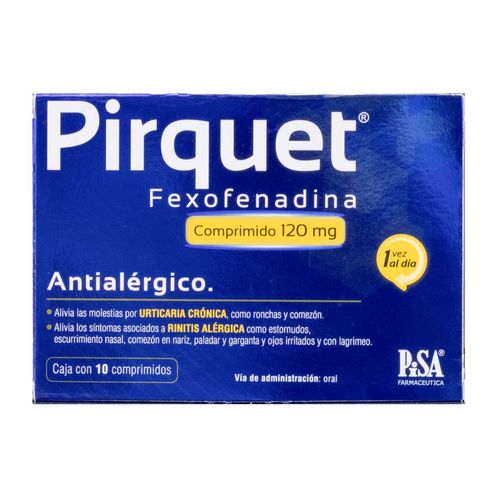 Comprimidos Pirquet 120mg Caja con 10 Comprimidos