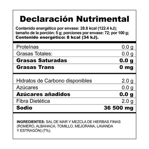 Sal De Mar Mccormick Con Hierbas Finas 360g