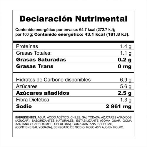 Salsa Bufalo clásica extrapicante 150g