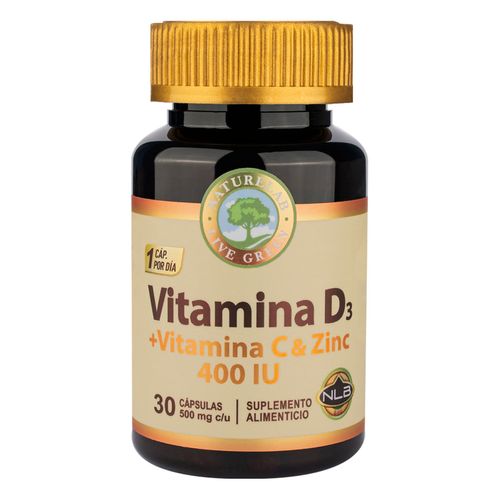 Cápsulas Vitamina D3 + C & Zinc Naturelab 30 Cápsulas