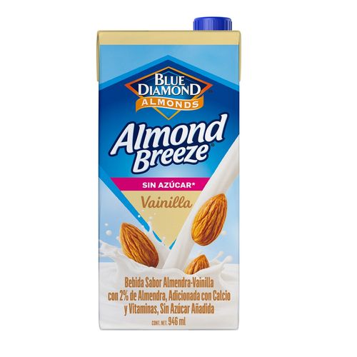 Alimento Líquido Blue Diamond Almond Breeze sabor Vainilla Sin Azúcar 946ml