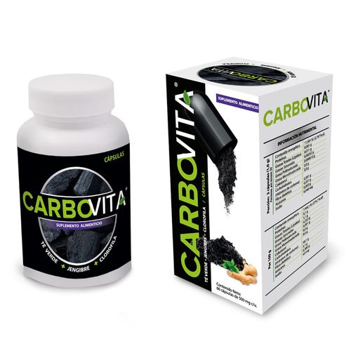 Suplemento Alimenticio Carbovita Frasco con 60 Cápsulas