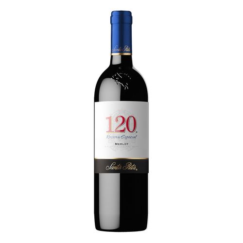 Vino Tinto Chileno Santa Rita 120 Merlot 750ml