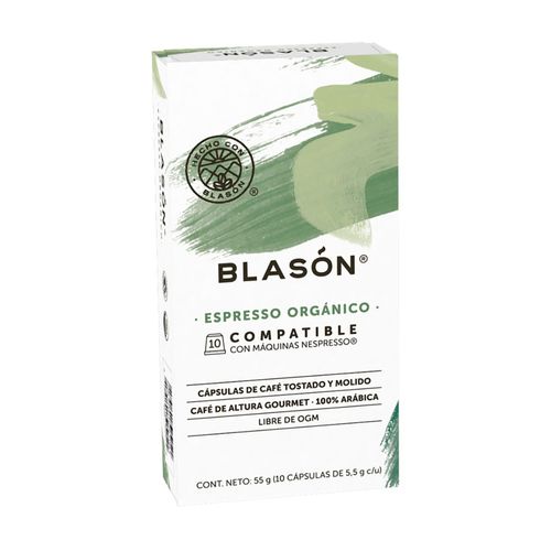 Cápsulas de Café Blasón Espresso Orgánico 55g