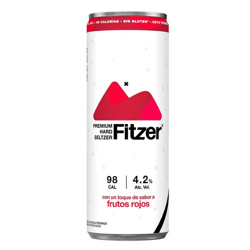 Bebida Hard Seltzer Fitzer Frutos Rojos 355ml