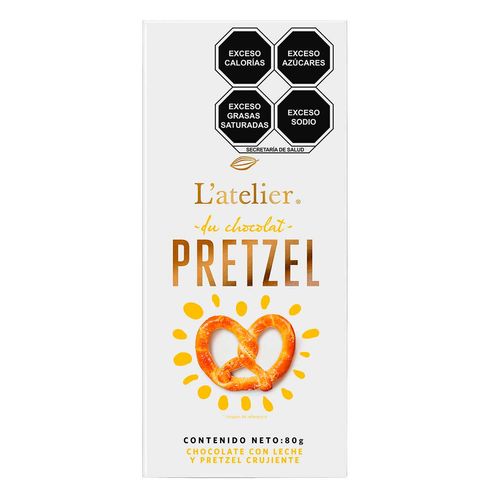 Barra de Chocolate L'atelier Prétzel 80g