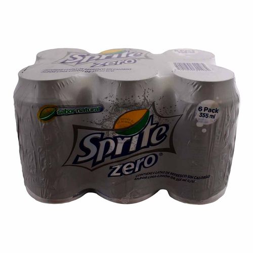 Refresco Sprite Sin Azúcar Lima Limón 6 Latas de 355ml c/u