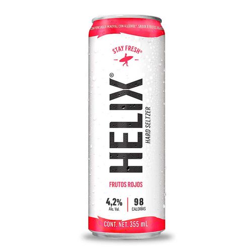 Bebida Hard Seltzer Helix Frutos Rojos 355ml
