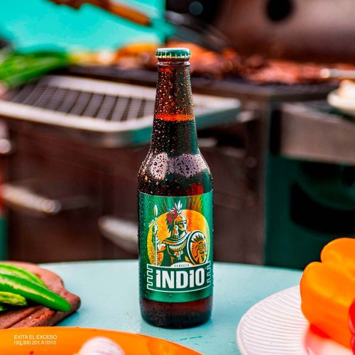 Cerveza Oscura Indio 6 botellas de 355ml c/u