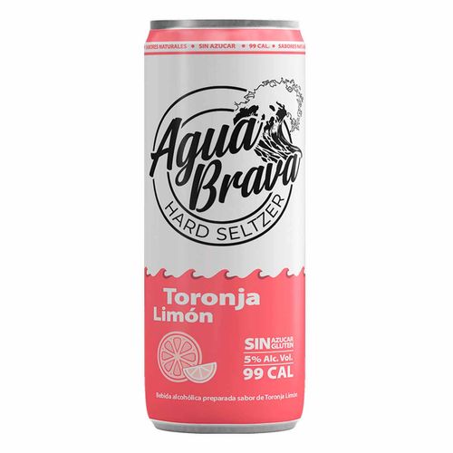 Bebida Hard Seltzer Agua Brava Toronja Limón 355 ml