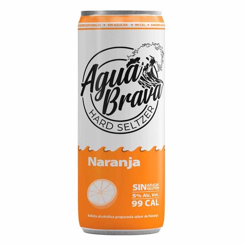 Bebida Hard Seltzer Agua Brava Naranja 355 ml