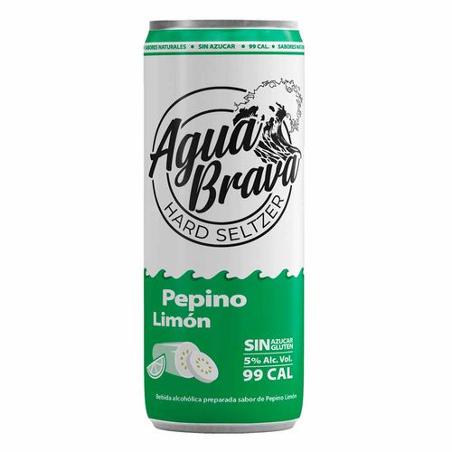 Bebida Hard Seltzer Agua Brava Pepino Limón 355 ml