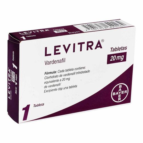 Tabletas Levitra 20mg Caja con 1 Tableta