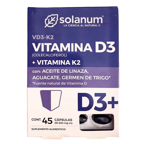 Vitamina D3 + K2 Solanum
