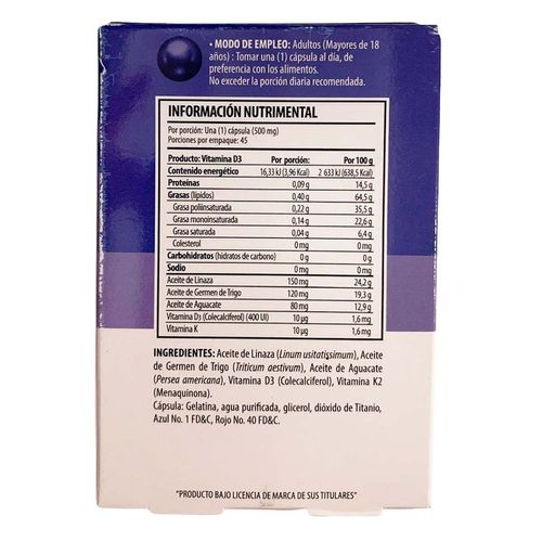 Vitamina D3 + K2 Solanum