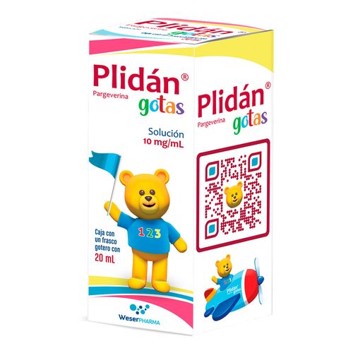 Solución Plidan 10mg/ml Caja con un Frasco Gotero de 20ml