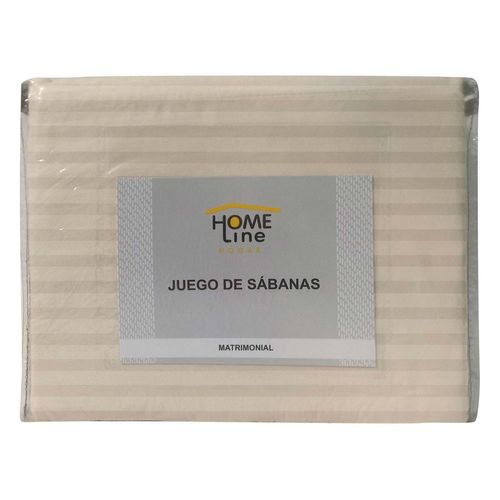 Juego de Sábanas Home Line Matrimonial Embossed Beige