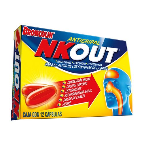 Cápsulas Broncolin Nkout Antigripal Caja con 12 Cápsulas