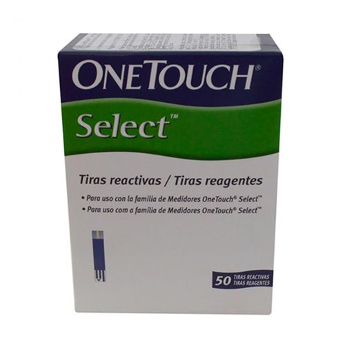 Tiras Reactivas OneTouch Select Caja con 50 Tiras