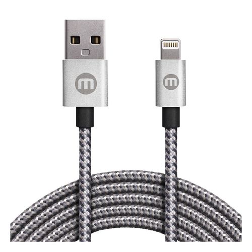 Cable Mobo Bicolor Lightning Plata 1m