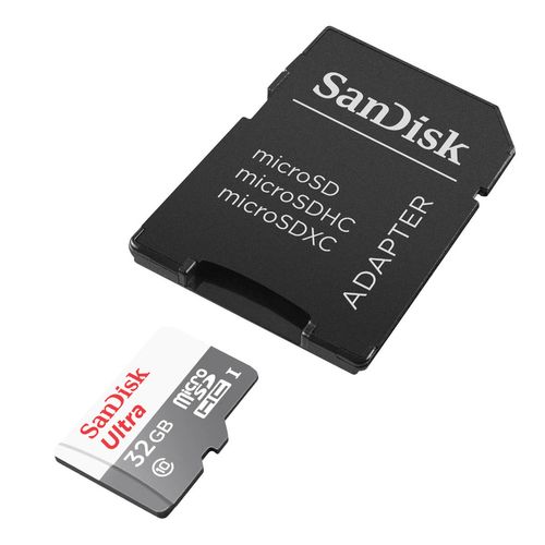 Memoria Micro SD Sandisk 32GB HC UHS-1 Ultra con Adaptador