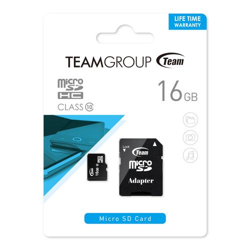 Memoria Micro SD Teamgroup 16GB HC Clase 10 con Adaptador