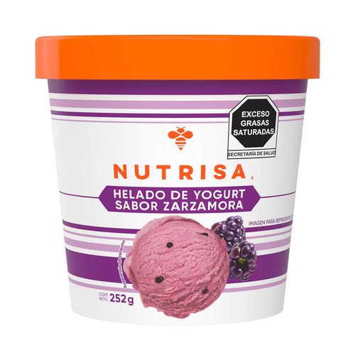 Helado de Yogurt Nutrisa pinta zarzamora 252g