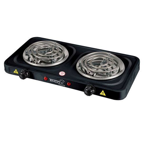 Parrilla Electrica Timco 2 Quemadores Negro PE-02 N